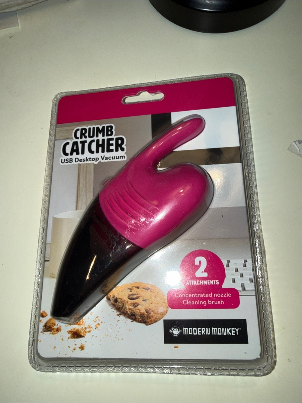 Crumb Catcher USB Desktop Vacuum - Pink